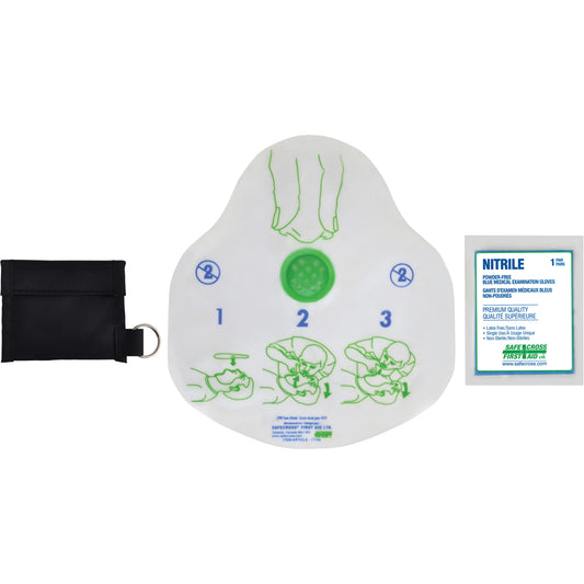 Safecross CPR Faceshield Kits, Single Use Faceshield, Class 2
