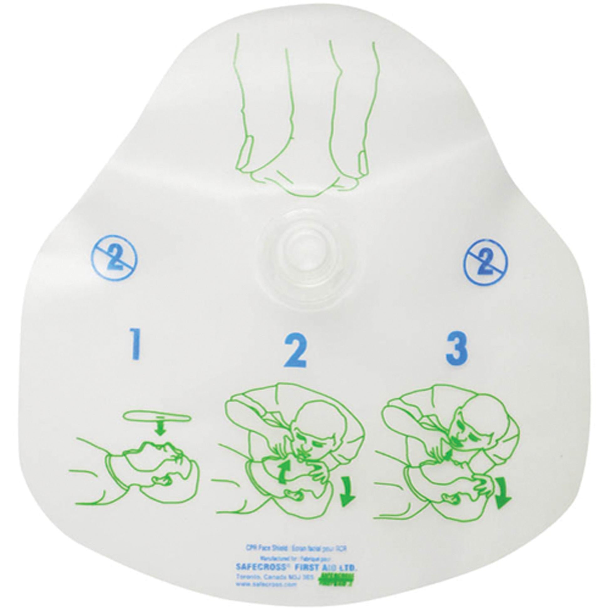 Safecross CPR Protective Device, Single Use Faceshield, Class 2