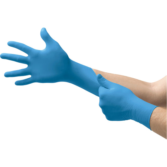 Ansell Disposable Gloves, Small, Nitrile, 5-mil, Powdered, Blue