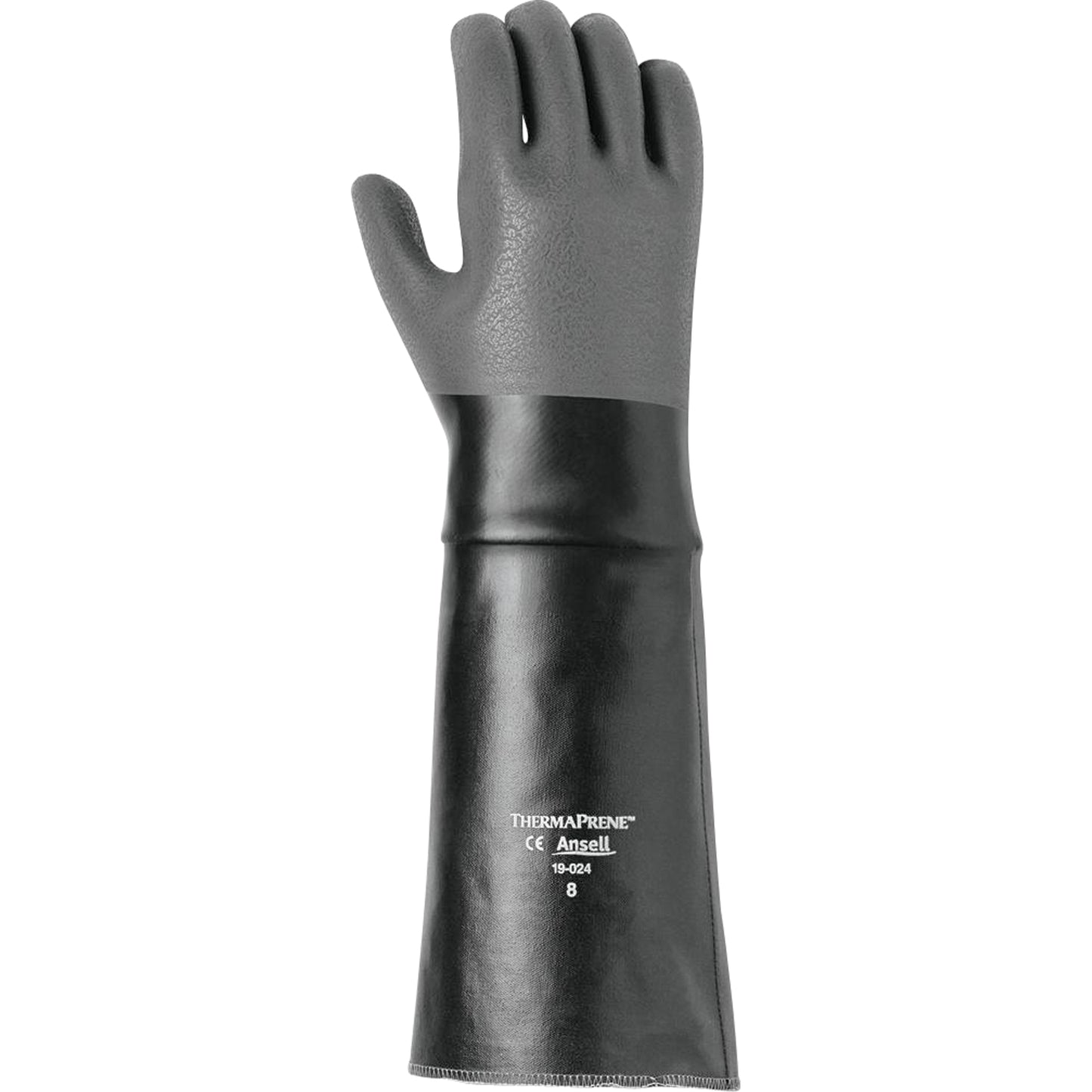 Ansell Thermaprene™ 19-024 Gloves, Size X-Large/10, 18" L, Neoprene, Cotton Inner Lining, 85-mil