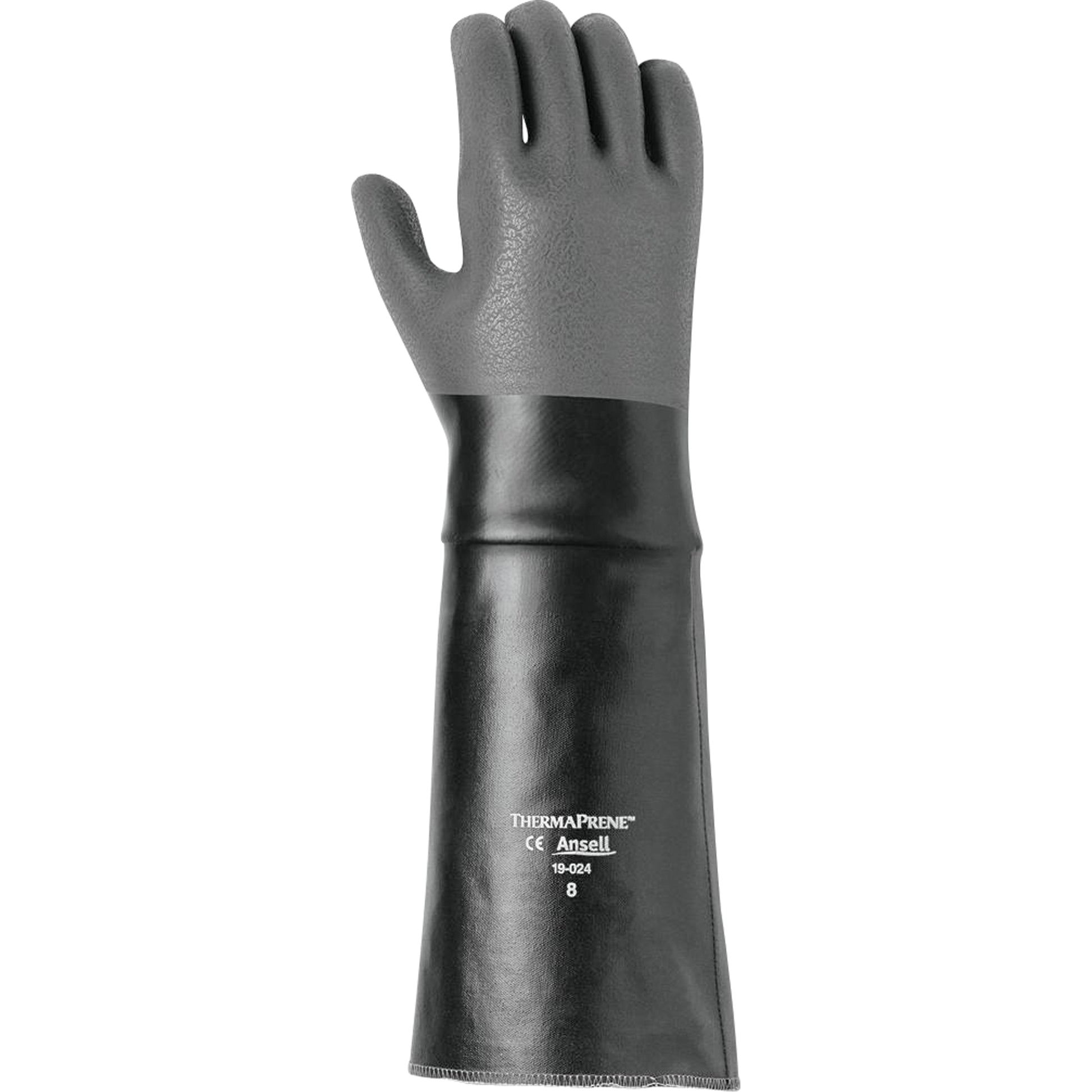 Ansell Thermaprene™ 19-024 Gloves, Size X-Large/10, 18" L, Neoprene, Cotton Inner Lining, 85-mil
