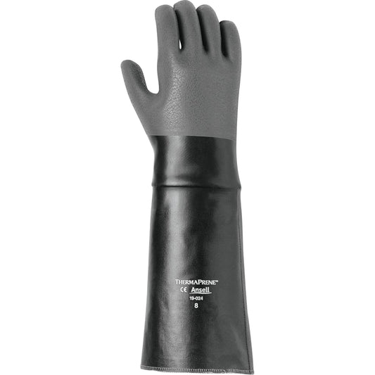Ansell Thermaprene™ 19-024 Gloves, Size X-Large/10, 18" L, Neoprene, Cotton Inner Lining, 85-mil