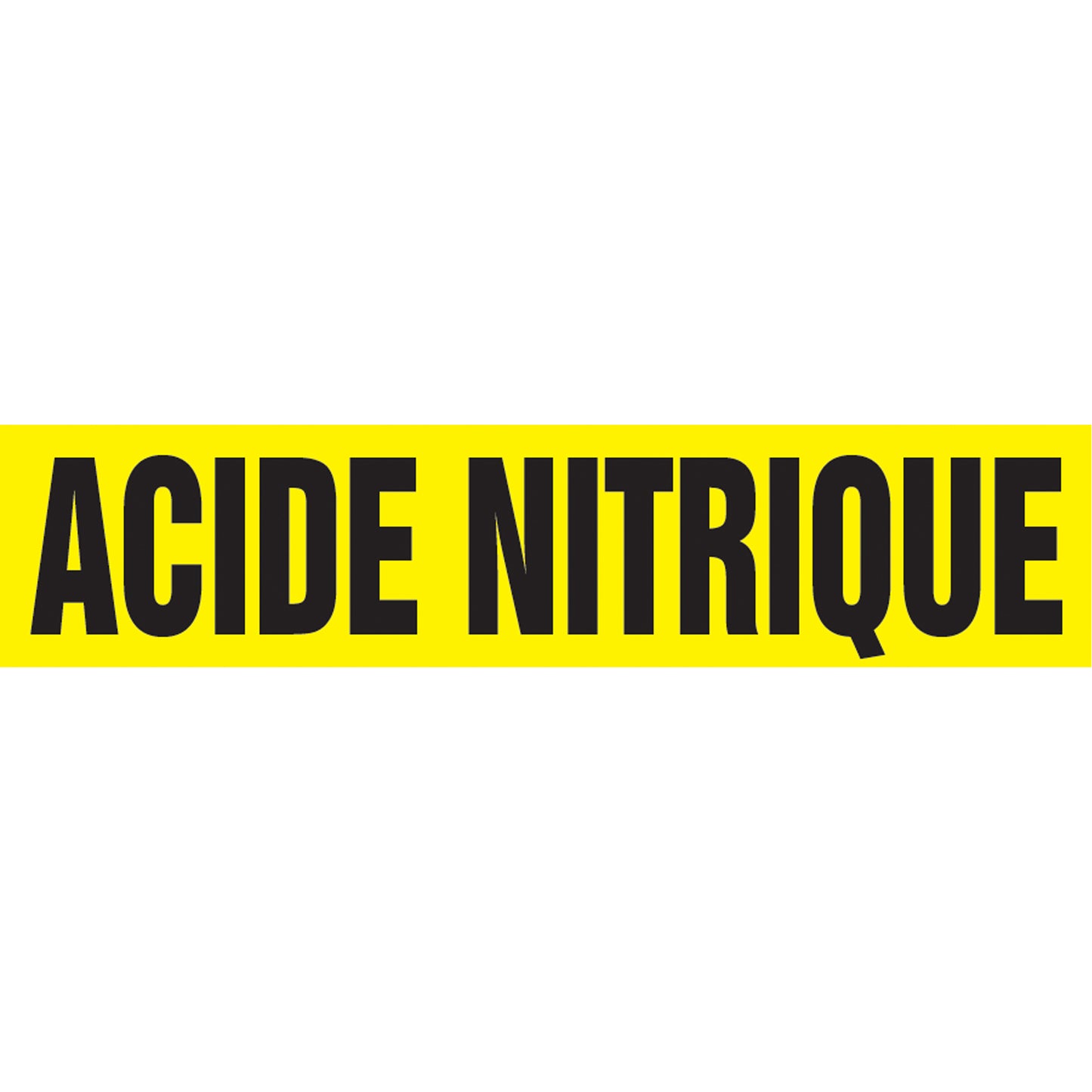 Accuform Signs Snap Tite™ "Acide Nitrique" Pipe Marker, Snap-On, 14" H x 12" W, Black on Yellow