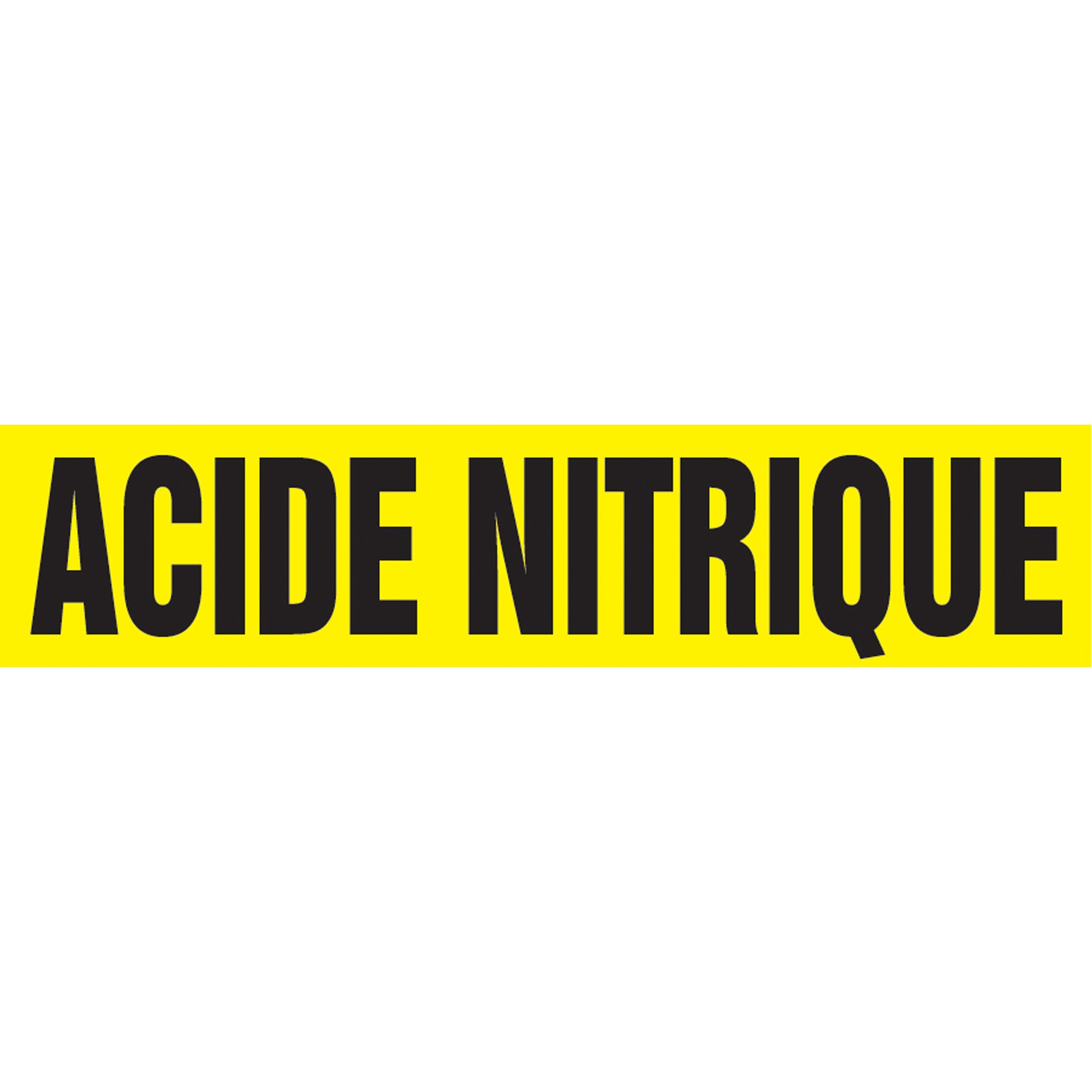 Accuform Signs Snap Tite™ "Acide Nitrique" Pipe Marker, Snap-On, 14" H x 12" W, Black on Yellow