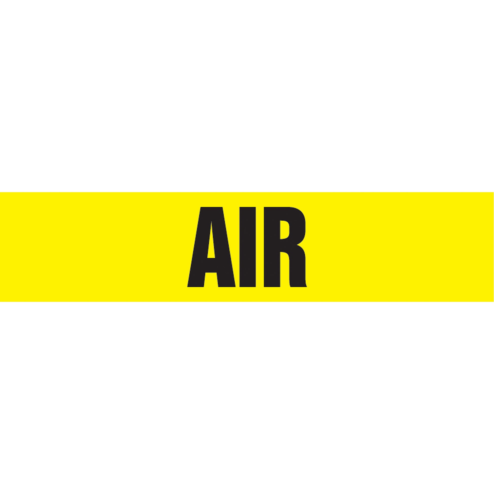Accuform Signs Snap Tite™ "Air" Pipe Marker, Snap-On, 14" H x 12" W, Black on Yellow