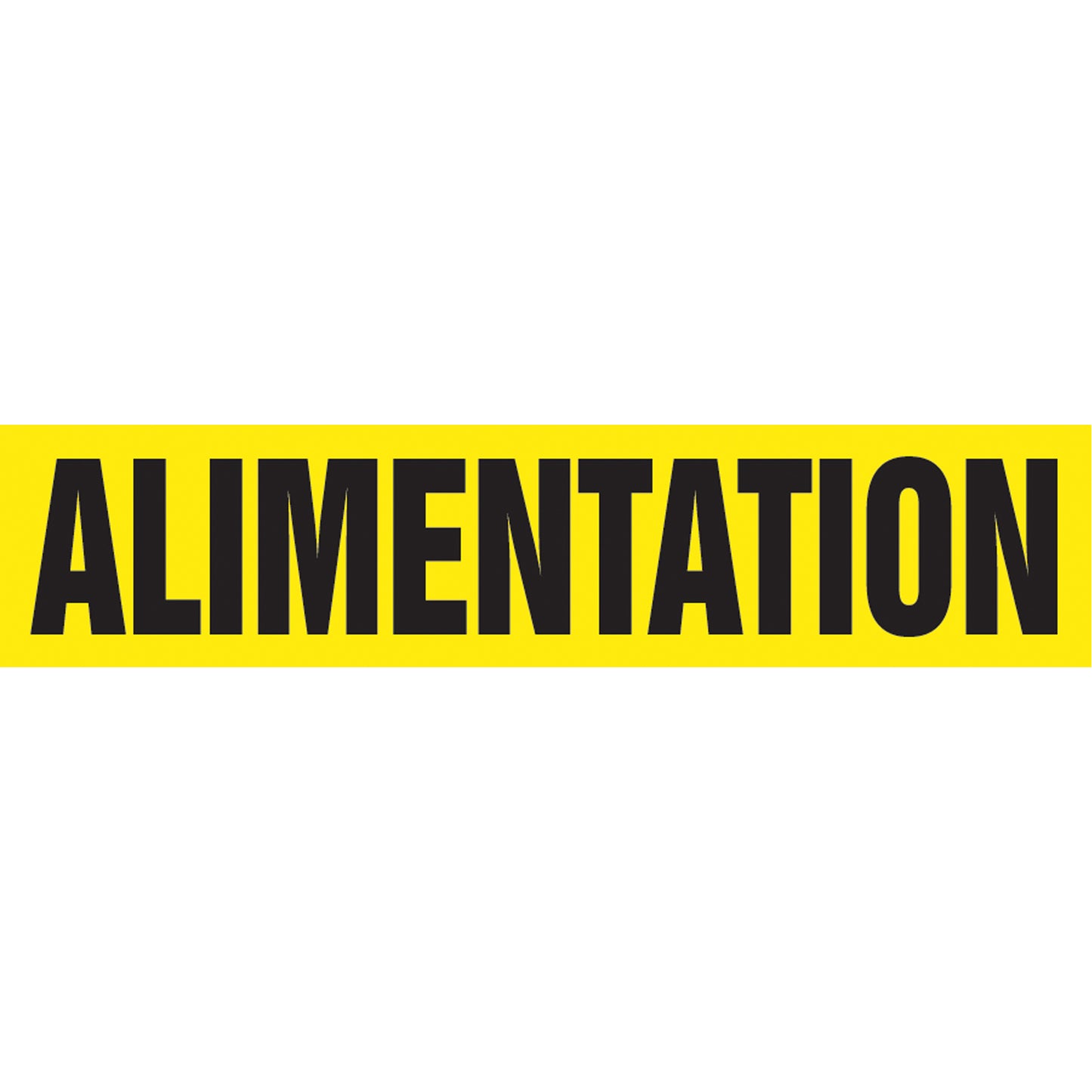 Accuform Signs "Alimentation" Pipe Marker, Self-Adhesive, 1-1/2" H x 8" W, Black on Yellow
