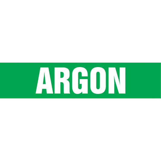 Accuform Signs Snap Tite™ "Argon" Pipe Marker, Snap-On, 14" H x 12" W, White on Green