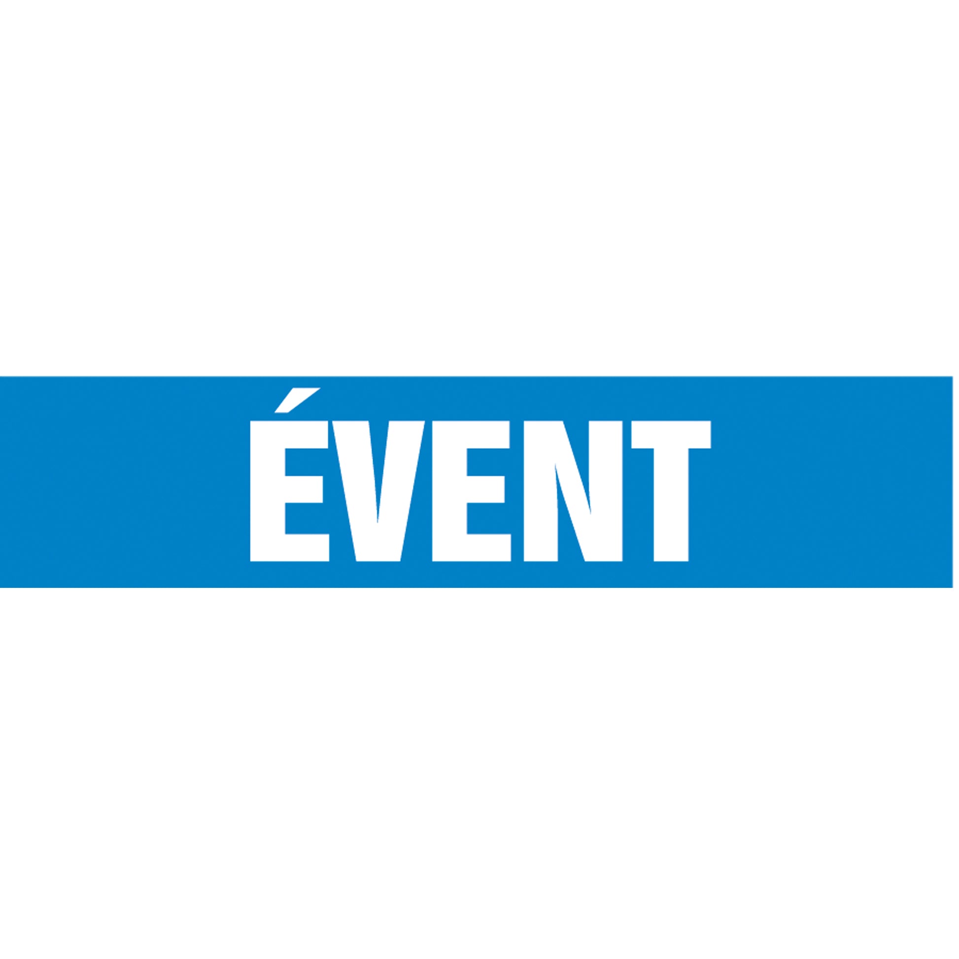 Accuform Signs Snap Tite™ "Évent" Pipe Marker, Snap-On, 14" H x 12" W, White on Blue