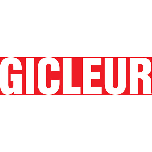 Accuform Signs "Gicleur" Pipe Markers, Self-Adhesive, 2-1/2" H x 12" W, White on Red