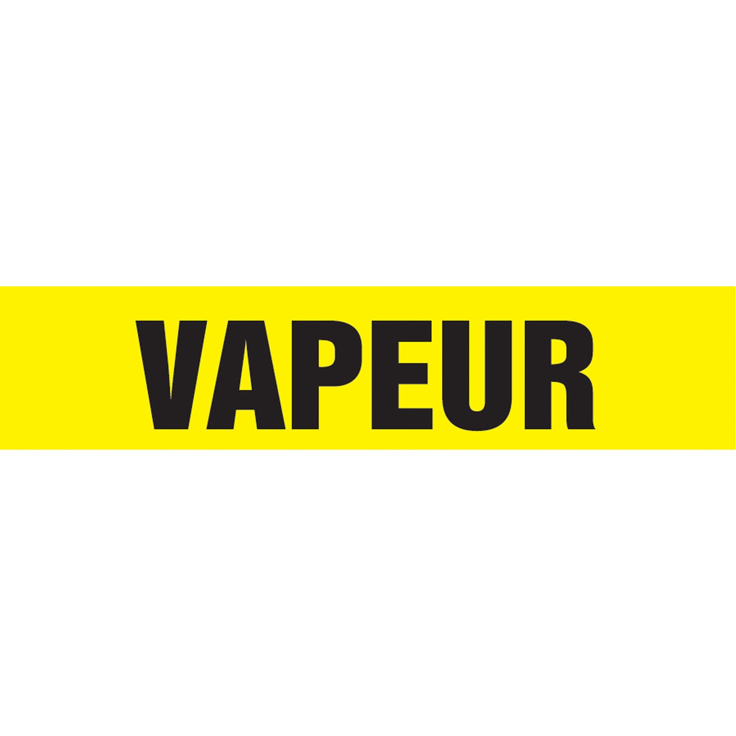 Accuform Signs Snap Tite™ "Vapeur" Pipe Markers, Snap-On, 14" H x 12" W, Black on Yellow