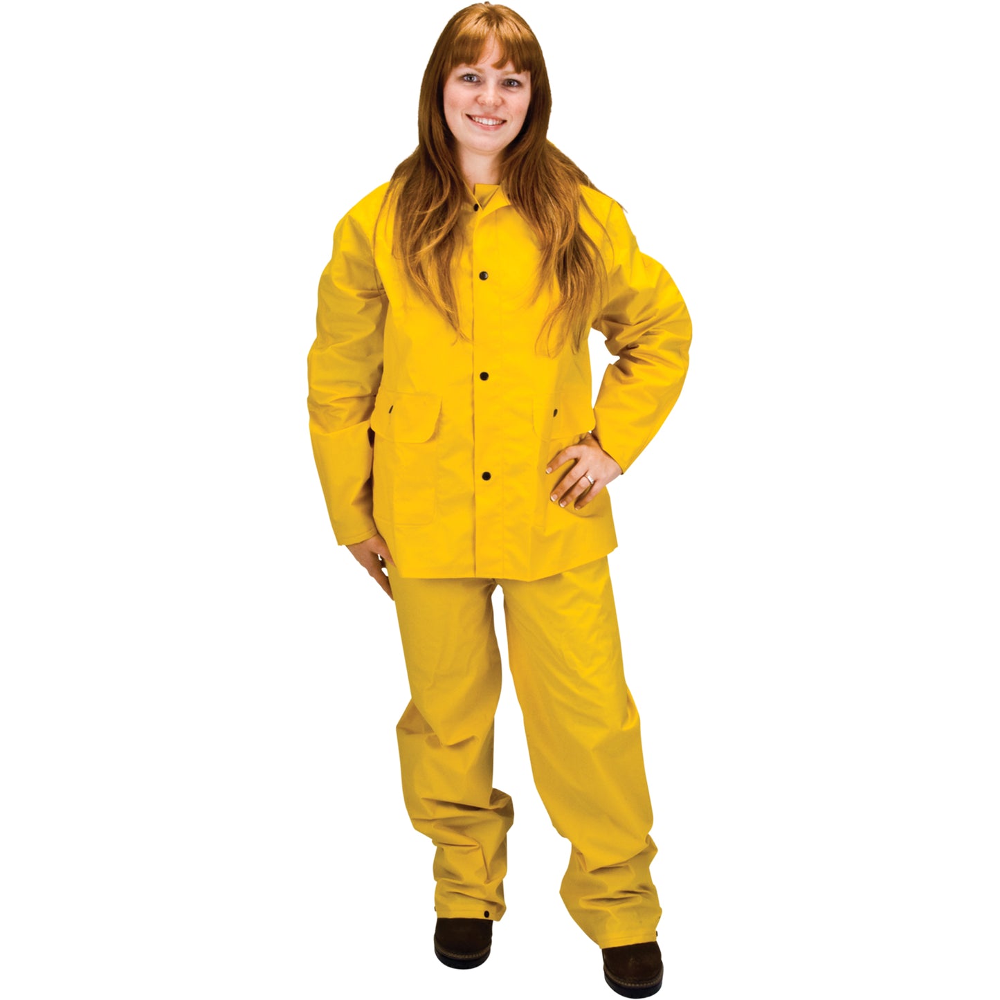 Zenith Safety Products RZ100 Rain Suit, Polyester/PVC, Medium, Yellow
