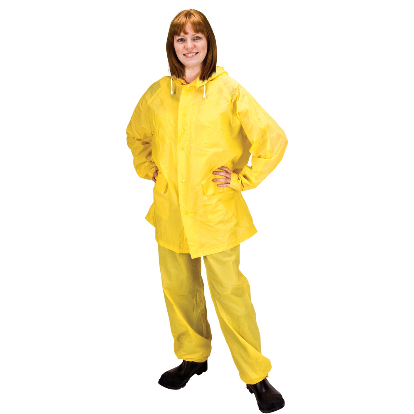 Zenith Safety Products RZ300 Rain Suit, PVC, Large, Yellow