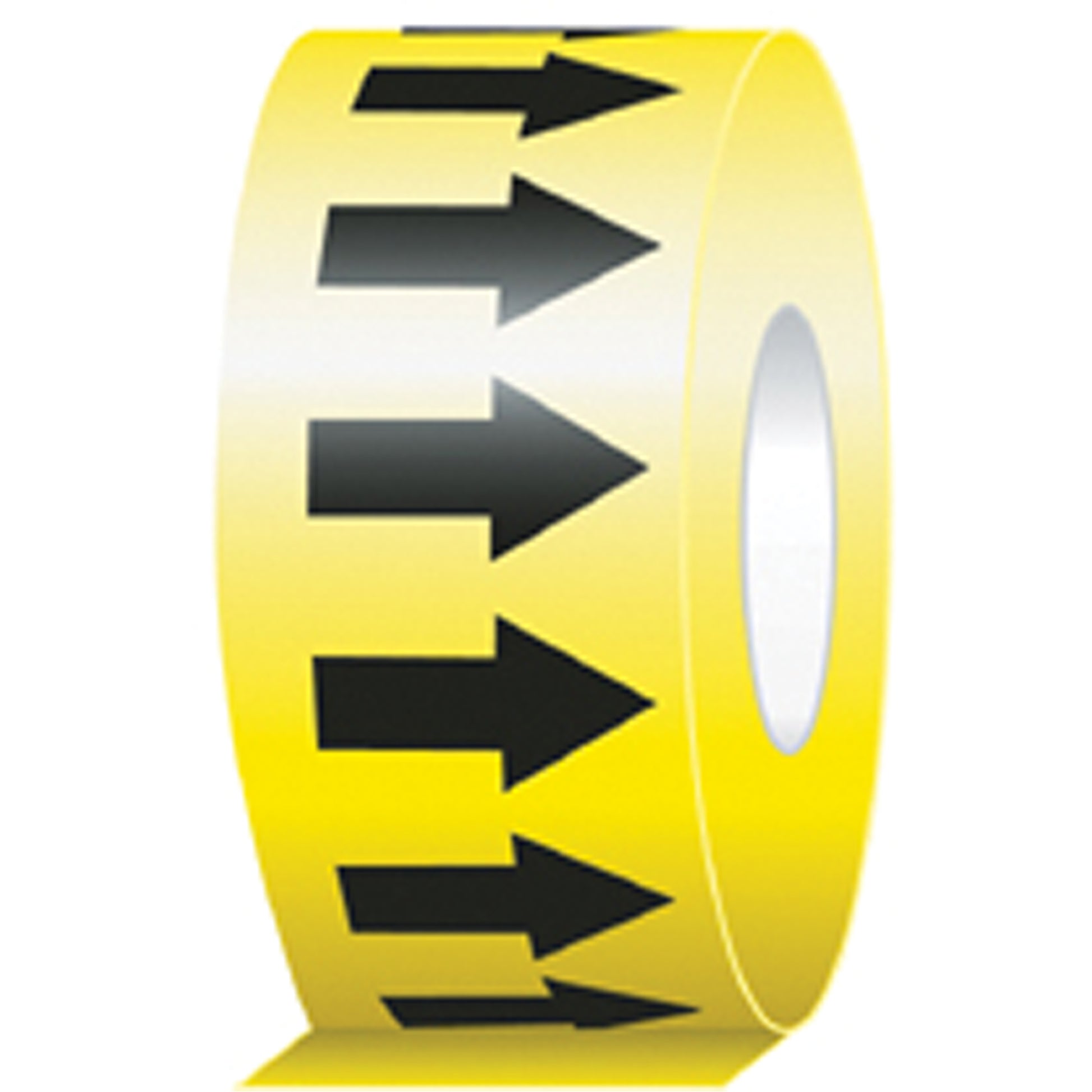 Accuform Signs Directional Flow Arrow Tapes, 104', Black on Yellow
