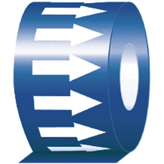 Accuform Signs Pipe Marker, 108', White on Blue