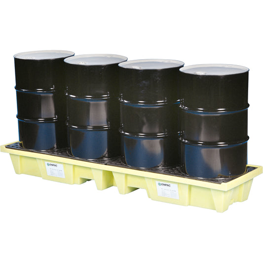 Enpac Low-Profile In-line Poly-Spillpallet™ 3000 Without Drain, 66 US gal. Spill Capacity, 98" x 25.2" x 12"