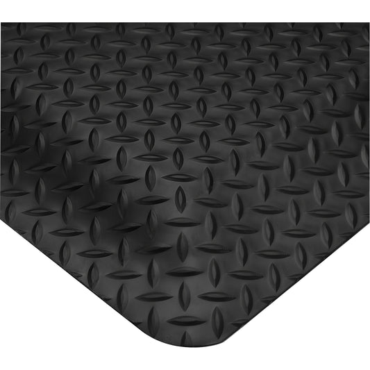 Wearwell Smart No. 497 Mats, Diamond, 3' x 75' x 1", Black, PVC