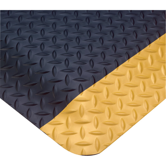 Wearwell Smart No. 497 Mats, Diamond, 2' x 3' x 5/8", Black/Yellow, PVC