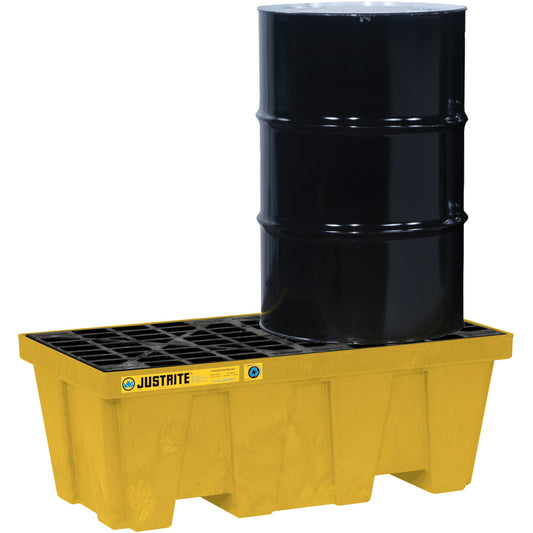 Justrite EcoPolyBlend™ Spill Control Pallets - Without Drain, 66 US gal. Spill Capacity, 49" x 25" x 18"