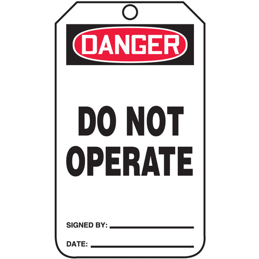Accuform Signs Safety Tags, Cardstock, 3-1/4" W x 5-3/4" H, English
