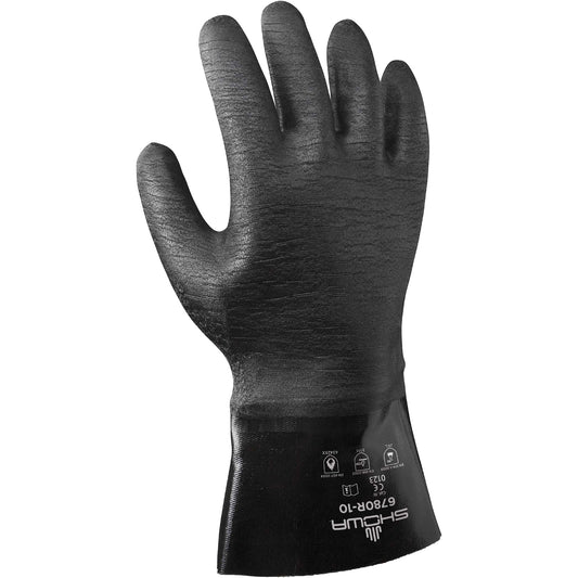 Showa Premium Grade Gloves, 12" L, Neoprene, Cotton Inner Lining, 85-mil