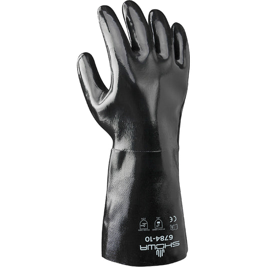 Showa Premium Grade Gloves, 14" L, Neoprene, Cotton Inner Lining, 68-mil