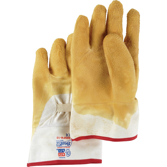 Showa Nitty Gritty® Coated Gloves, 10/Large, Rubber Latex Coating, Cotton Shell
