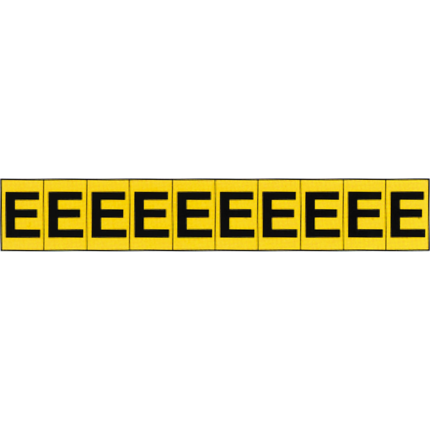 Accuform Signs Individual Adhesive Letter Markers, E, 1" H, Black on Yellow