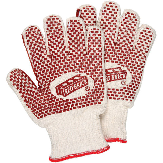 Mcr Safety Red Brick® Reversible Terrycloth Gloves, Cotton, Double Sided, 10 Gauge, Small