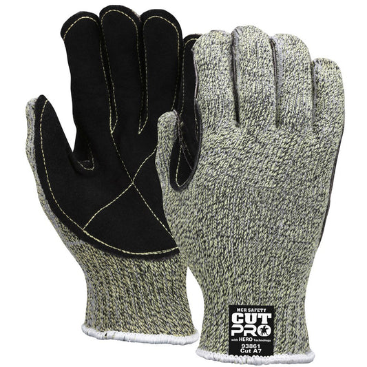 Mcr Safety Hero™ Cut Resistant Gloves, Size X-Large/10, 7 Gauge, Stainless Steel/Kevlar®/HDPE Shell, ANSI/ISEA 105 Level 4