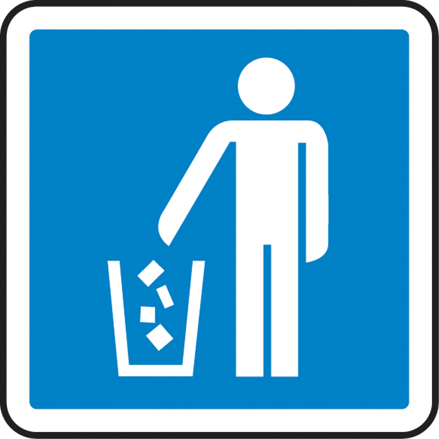 Accuform Signs Waste Disposal CSA Standard Safety Sign, 6" x 6", Aluminum, Pictogram