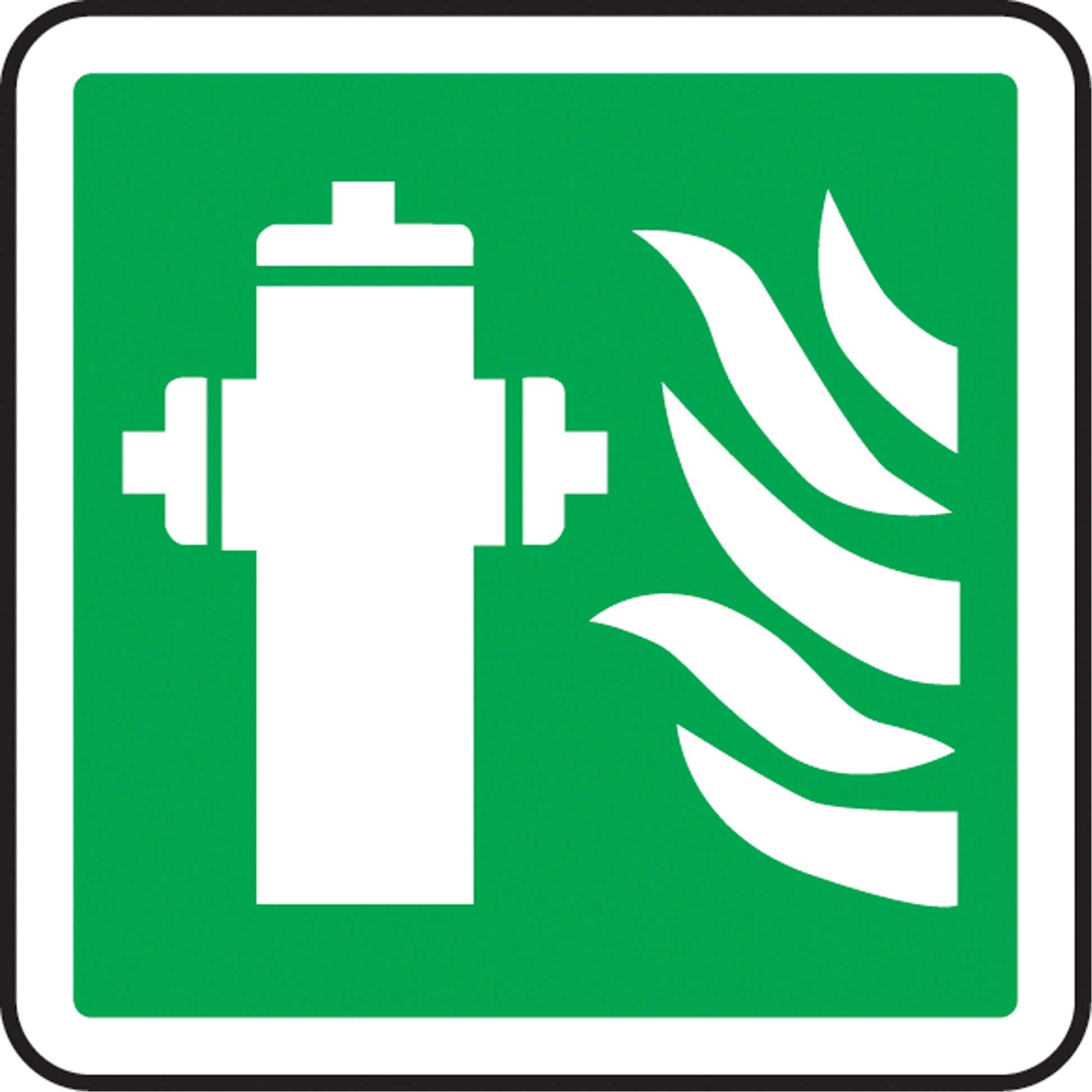 Accuform Signs Fire Hydrant CSA Standard Safety Sign, 12" x 12", Aluminum, Pictogram