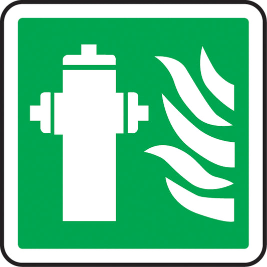 Accuform Signs Fire Hydrant CSA Standard Safety Sign, 12" x 12", Aluminum, Pictogram