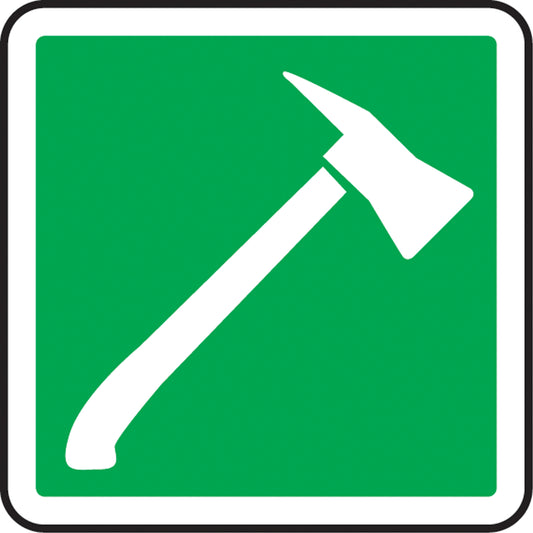 Accuform Signs Fire Axe CSA Standard Safety Sign, 12" x 12", Plastic, Pictogram