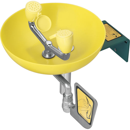 Speakman Eye/Face Wash Station, Wall-Mount Installation, Plastic Bowl