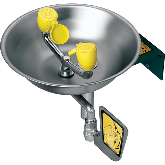Speakman Eye/Face Wash Station, Wall-Mount Installation, Stainless Steel Bowl