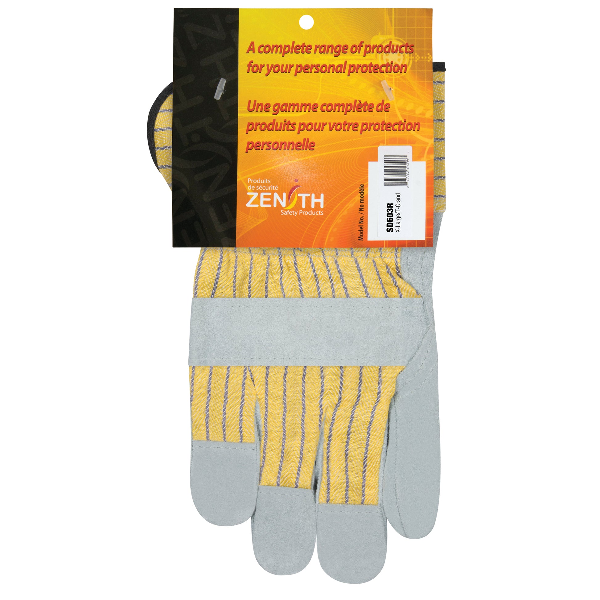 Zenith Safety Products Superior Quality Fitters Gloves, X-Large, Split Cowhide Palm, Cotton Inner Lining