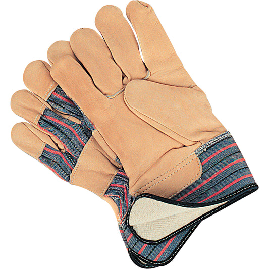 Zenith Safety Products Abrasion-Resistant Winter-Lined Fitters Gloves, Large, Grain Cowhide Palm, Cotton Fleece Inner Lining