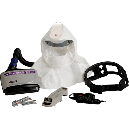 3M Versaflo™ Powered Air Purifying Respirator TR-600 Easy-Clean Kit, Hard Hat & Faceshield, Lithium-Ion Battery