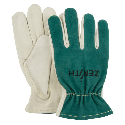 Zenith Safety Products Driver's Gloves, Medium, Grain Cowhide Palm