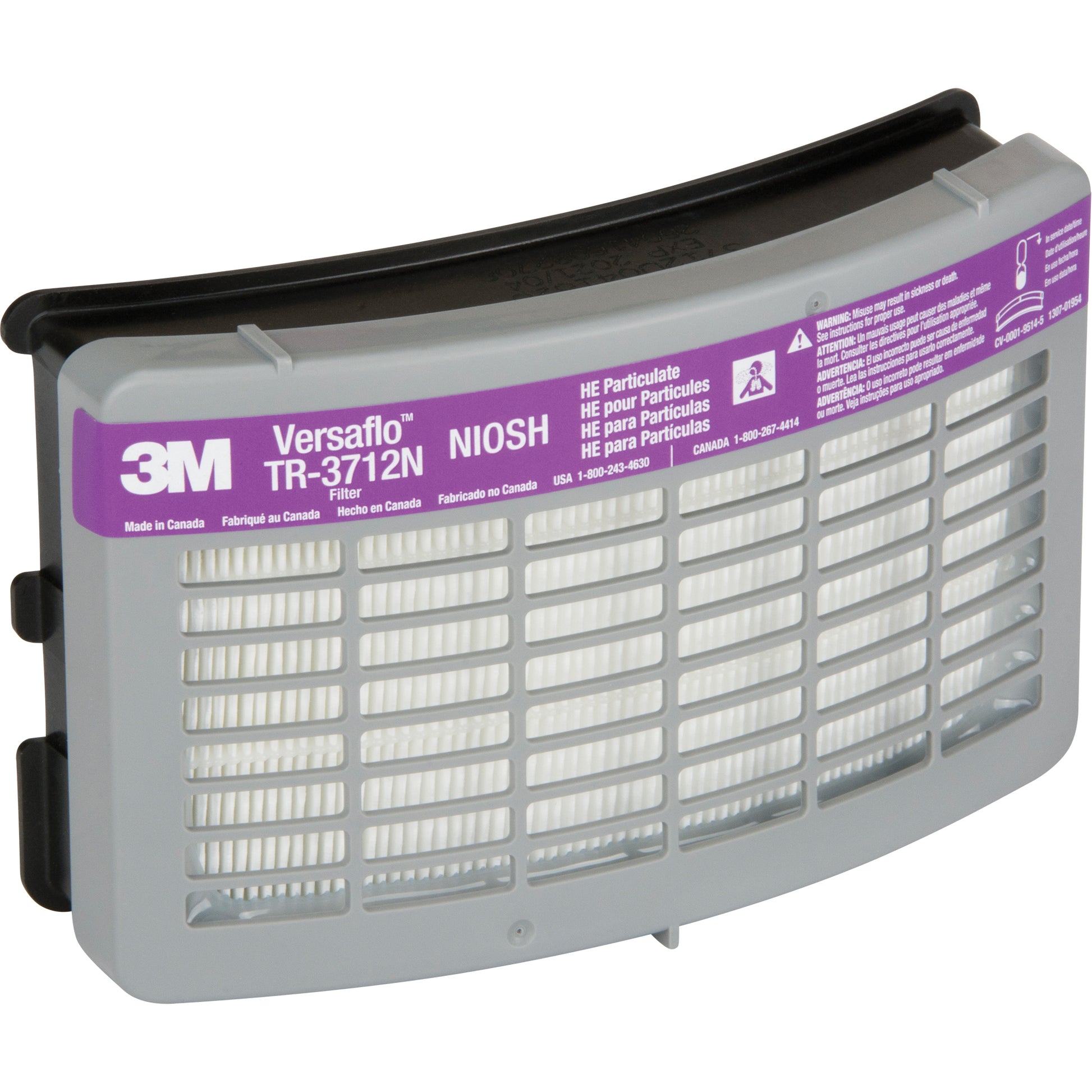 3M HE Filter TR-3712N, P100 Filter, Pack of 5