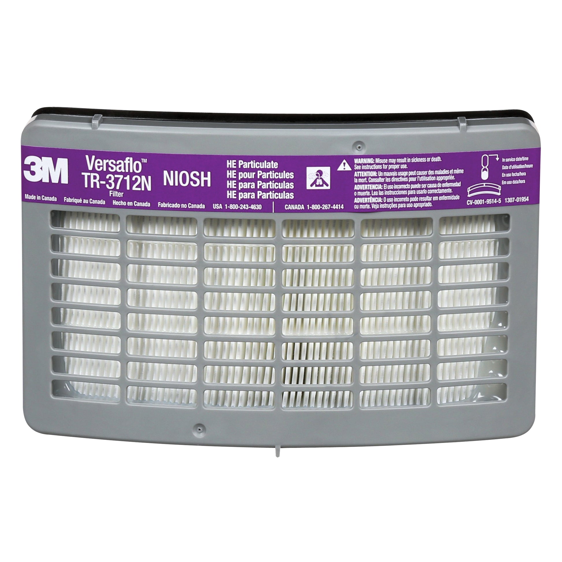 3M HE Filter TR-3712N, P100 Filter, Pack of 40