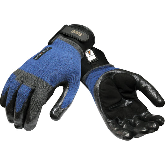 Ansell ActivArmr® 97-003 Cut-Resistant Gloves, Size Large/10, 13 Gauge, Foam Nitrile Coated, Nylon/Stainless Steel/Kevlar®/Spandex Shell, ASTM ANSI Level A4/EN 388 Level D