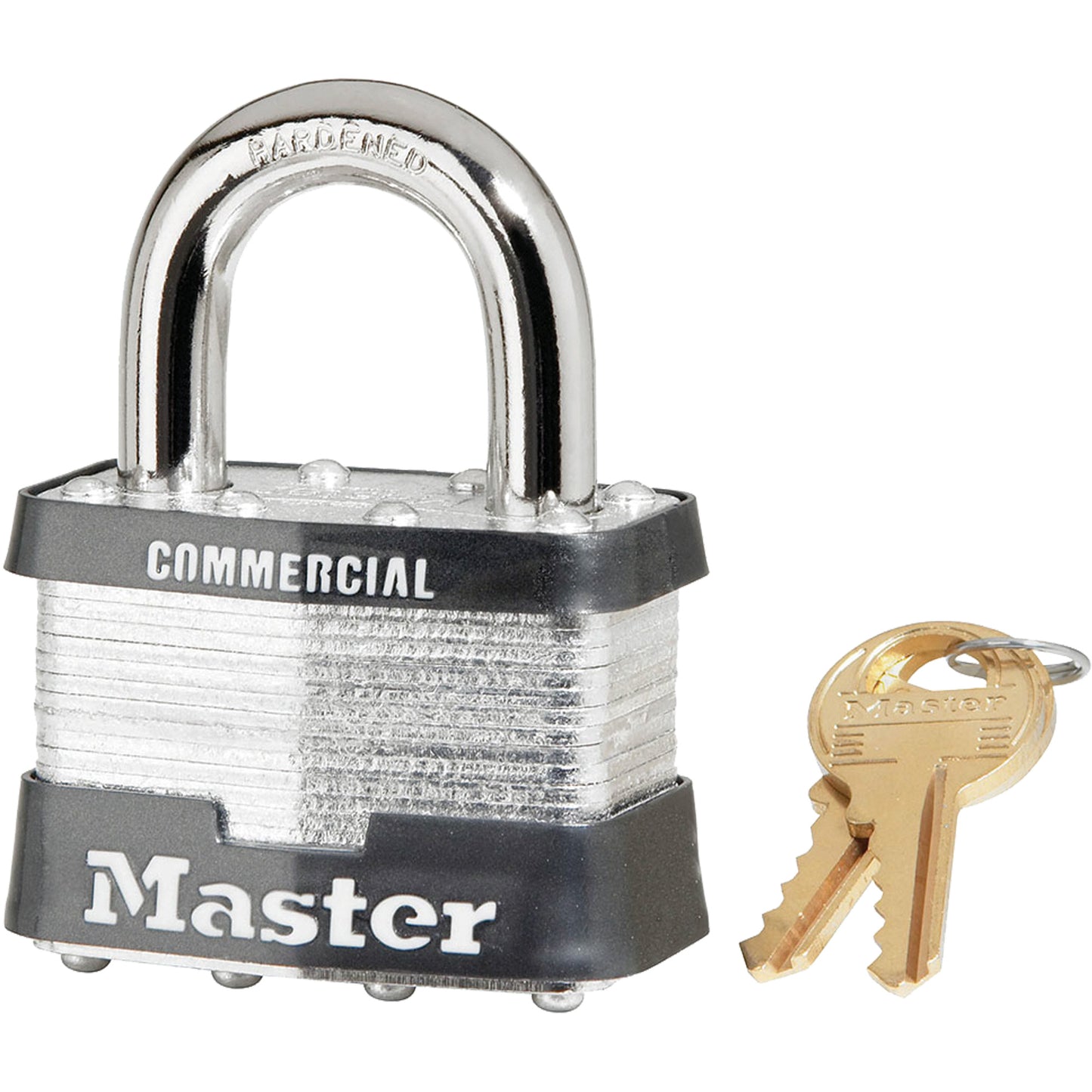 Master Lock Padlocks, Keyed Alike, Laminated Steel, 2" Width