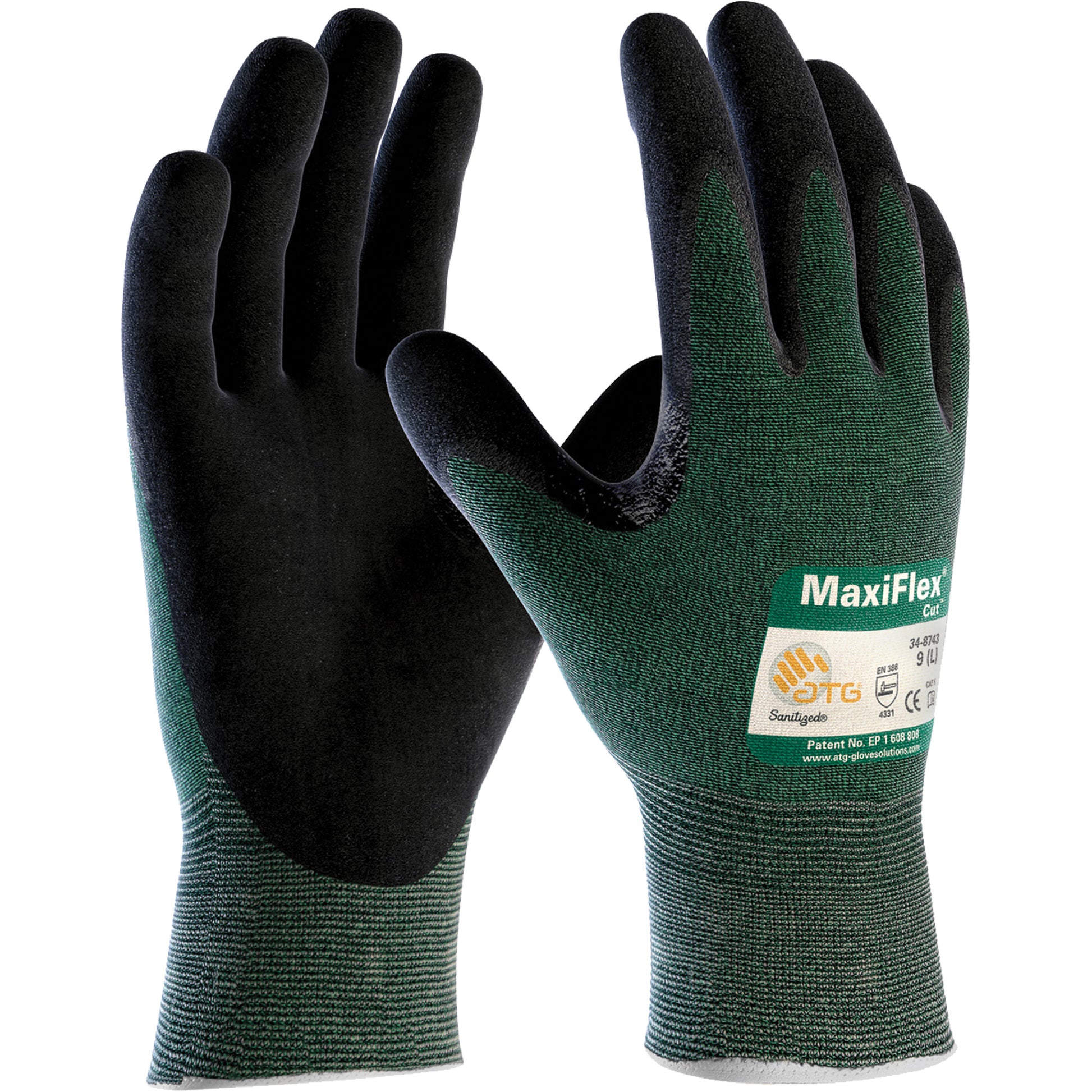 Protective Industrial Products ATG MaxiFlex® Cut™ Seamless Knit Gloves, Size 2X-Large, 15 Gauge, Foam Nitrile Coated, Polyethylene Shell, ANSI/ISEA 105 Level 2/EN 388 Level 3