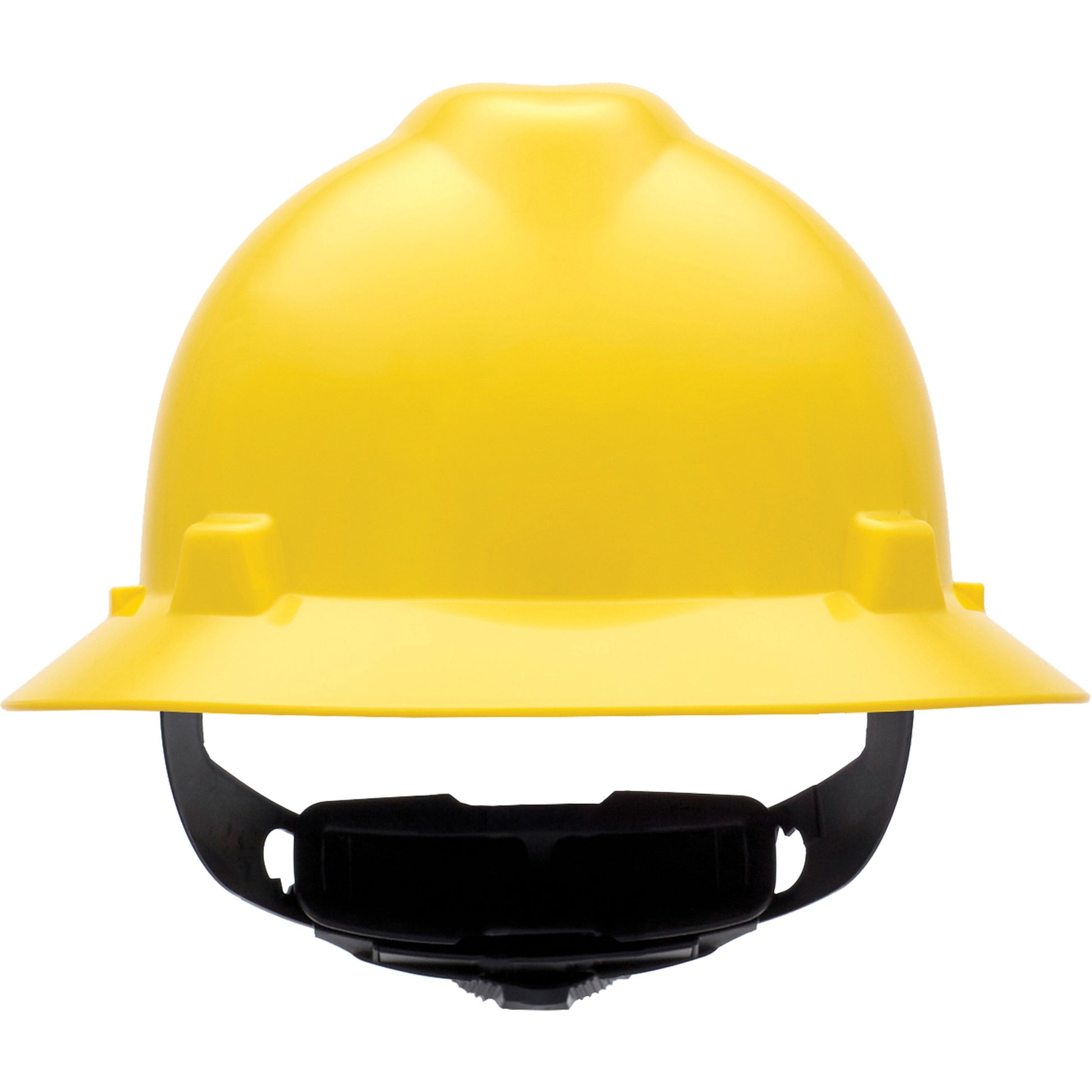 MSA V-Gard® Full Brim Hardhat, Ratchet Suspension, Yellow