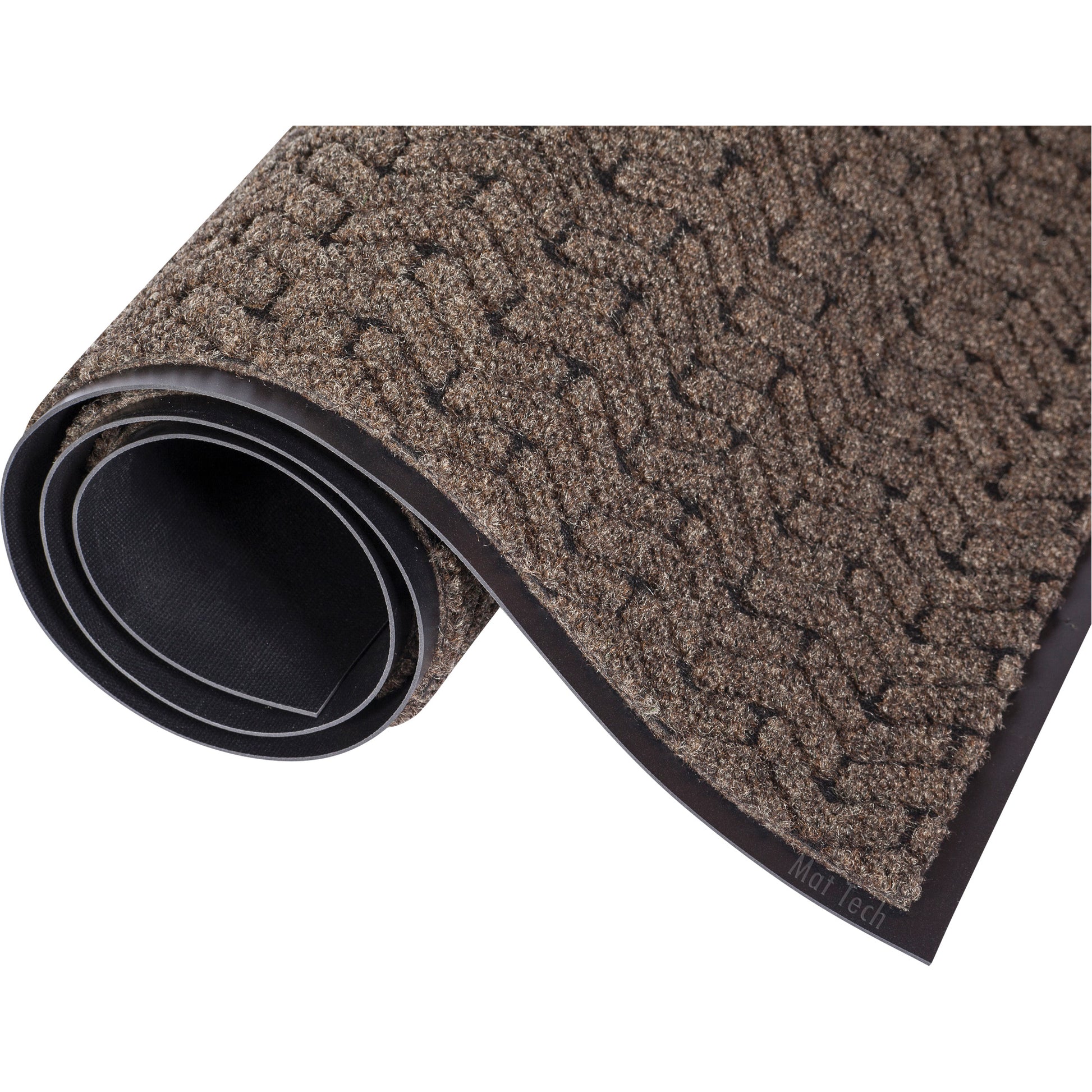 Mat Tech Tire-Track™ Entrance Mat, Wiper/Scraper, 3' x 5' x 3/8", Brown