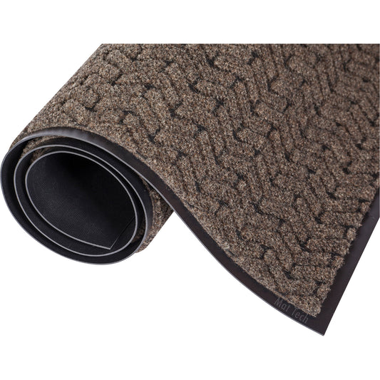 Mat Tech Tire-Track™ Entrance Mat, Wiper/Scraper, 3' x 5' x 3/8", Brown