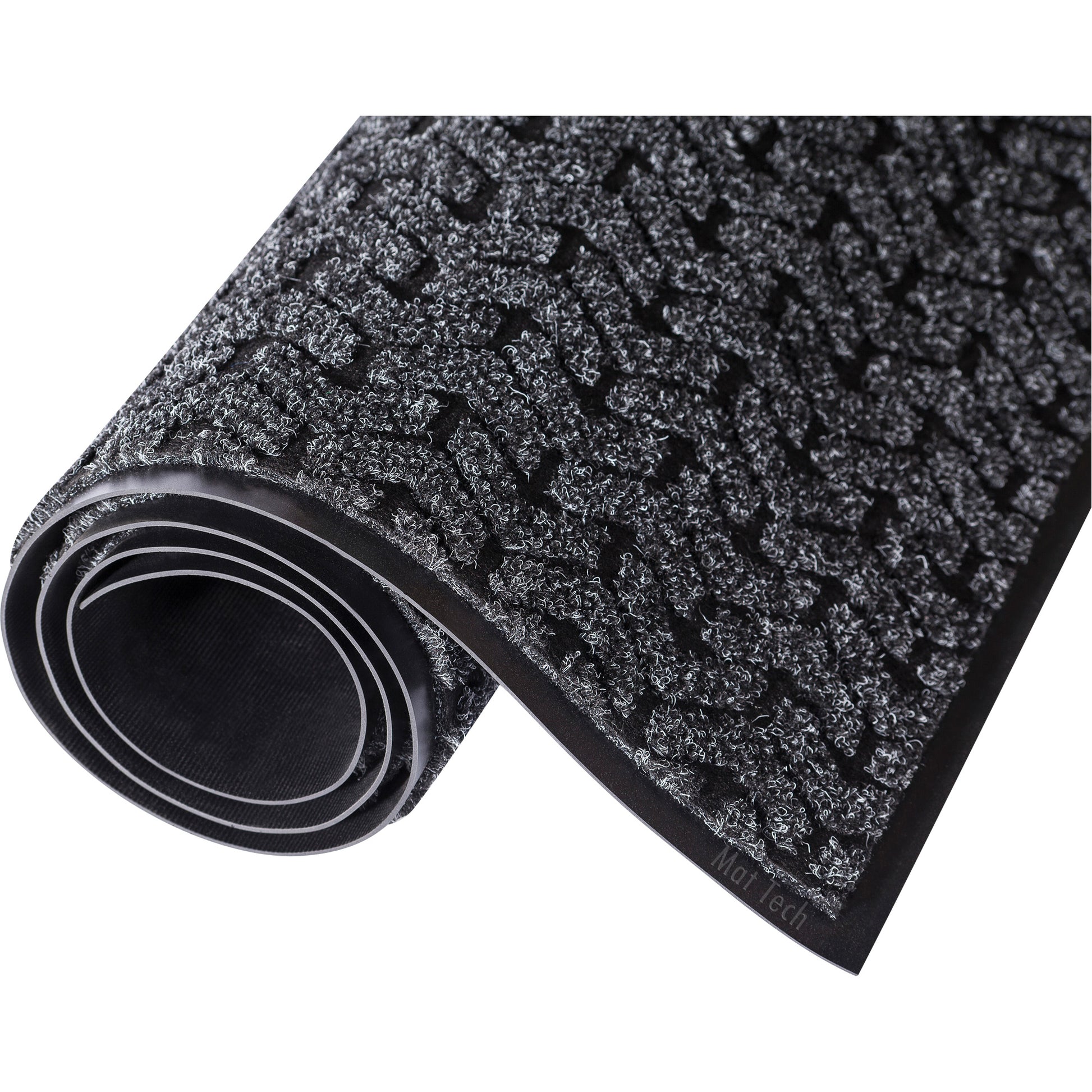 Mat Tech Tire-Track™ Entrance Mat, Wiper/Scraper, 6' x 10' x 3/8", Charcoal