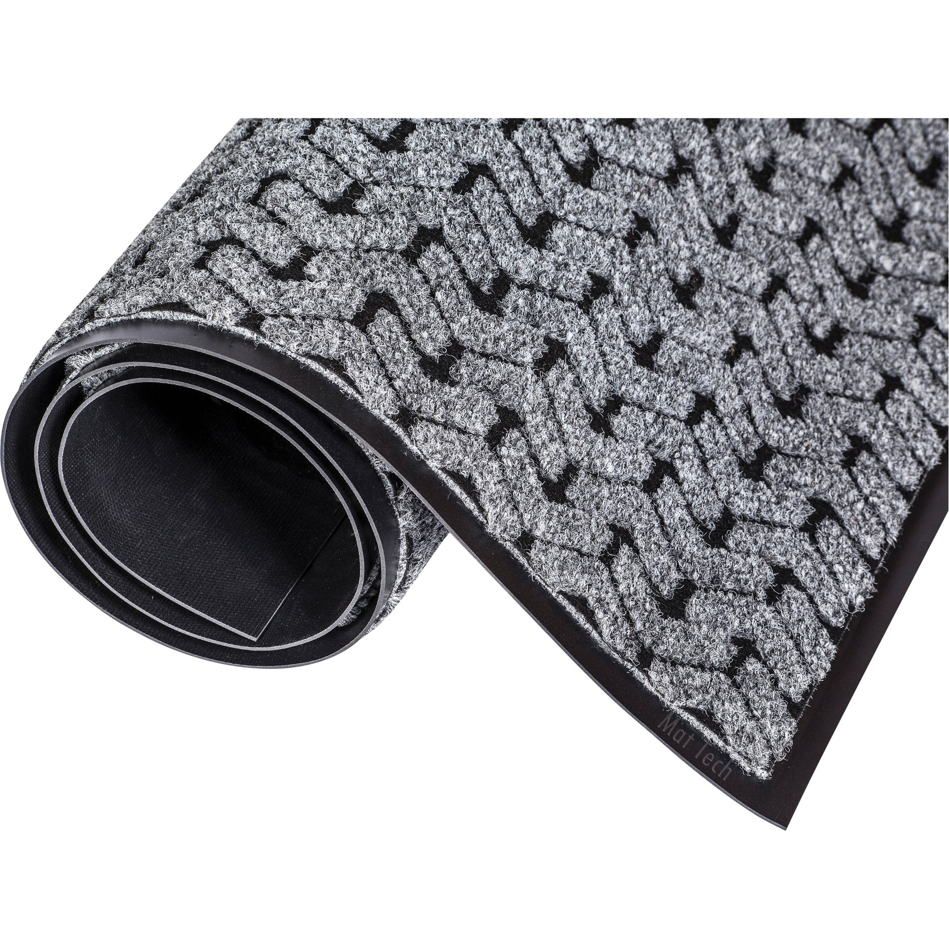 Mat Tech Tire-Track™ Entrance Mat, Wiper/Scraper, 6' x 10' x 3/8", Grey