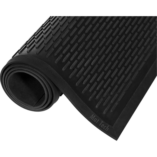 Mat Tech Crown-Tred™ Mat, Scraper, 4' x 6' x 1/4", Black